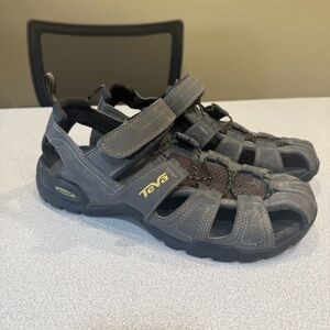 Men’s Size 11 Teva Forebay Water Sandal Turkish Coffee Grey Brown 1001116